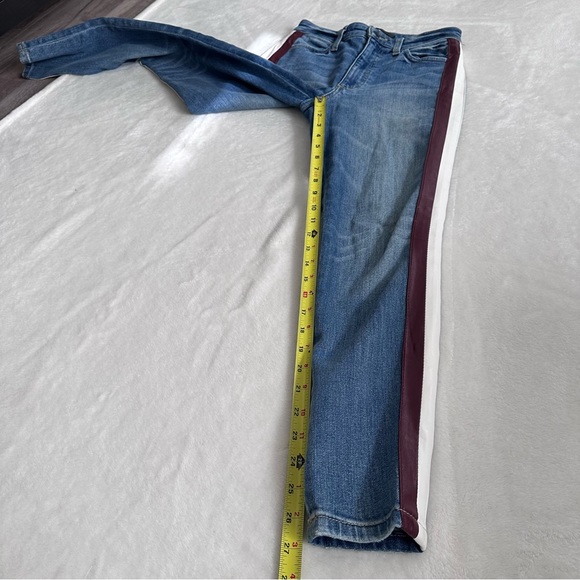 Joe's Women’s Charlie Leather Stripe High Rise Skinny Ankle Jeans Size 26 - Picture 6 of 15